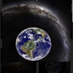 Planeta ziemi wyświetlana w planetarium
