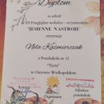Dyplom uczestnictwa w konkursie wokalnym dla Neli K.