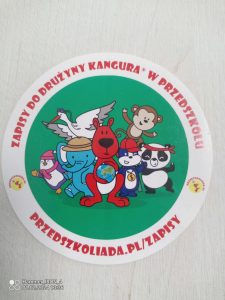 Naklejka klubowa w kolorze zielonym ,,Drużyna Kangura".