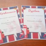 Dwa dyplomy za udział w Olimpiadzie języka Angielskiego