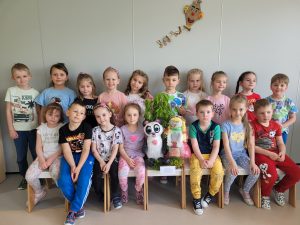 Grupa Tygryski z pracą konkursową