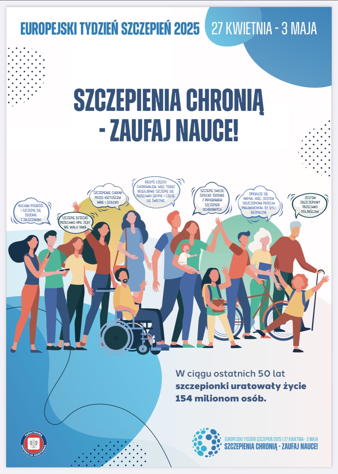 Ogłoszenie informujące o obchodach w dniach 27 kwietnia-3 maja Europejskiego Tygodnia Sportu