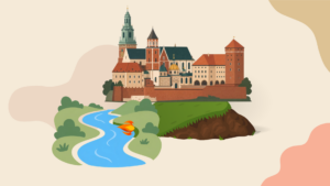 Logo projektu edukacyjnego "Śladami starych zamków i pałaców".